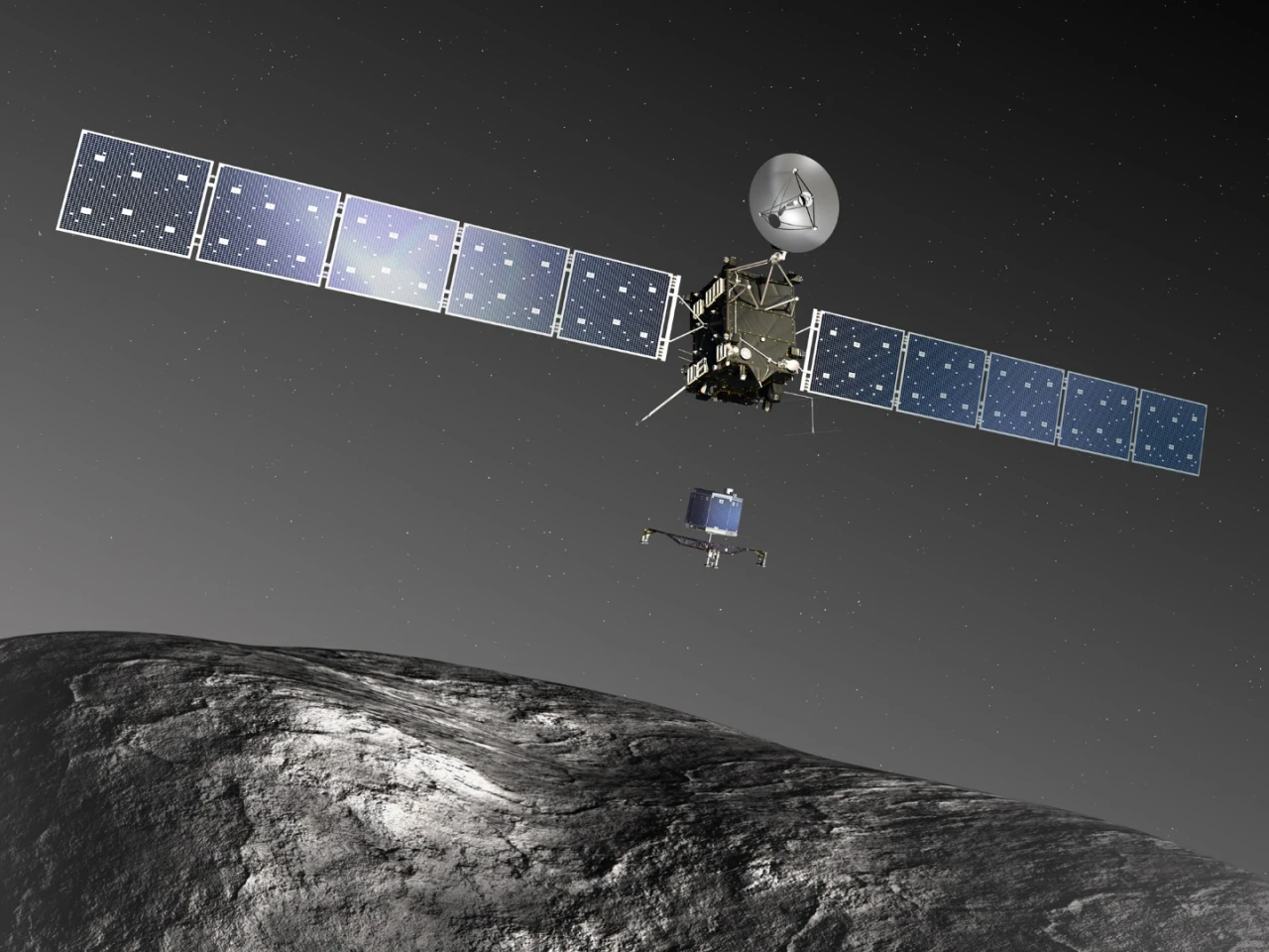 Artist's impression of the Rosetta orbiter