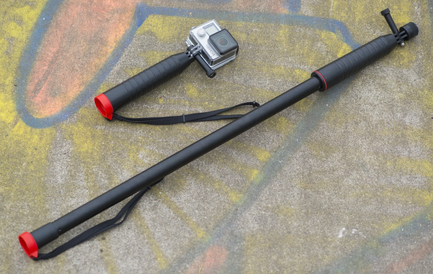 The Joby Action Grip and Pole feature the same black and red styling as Joby's other Action products (Photo: Simon Crisp/Gizmag.com)