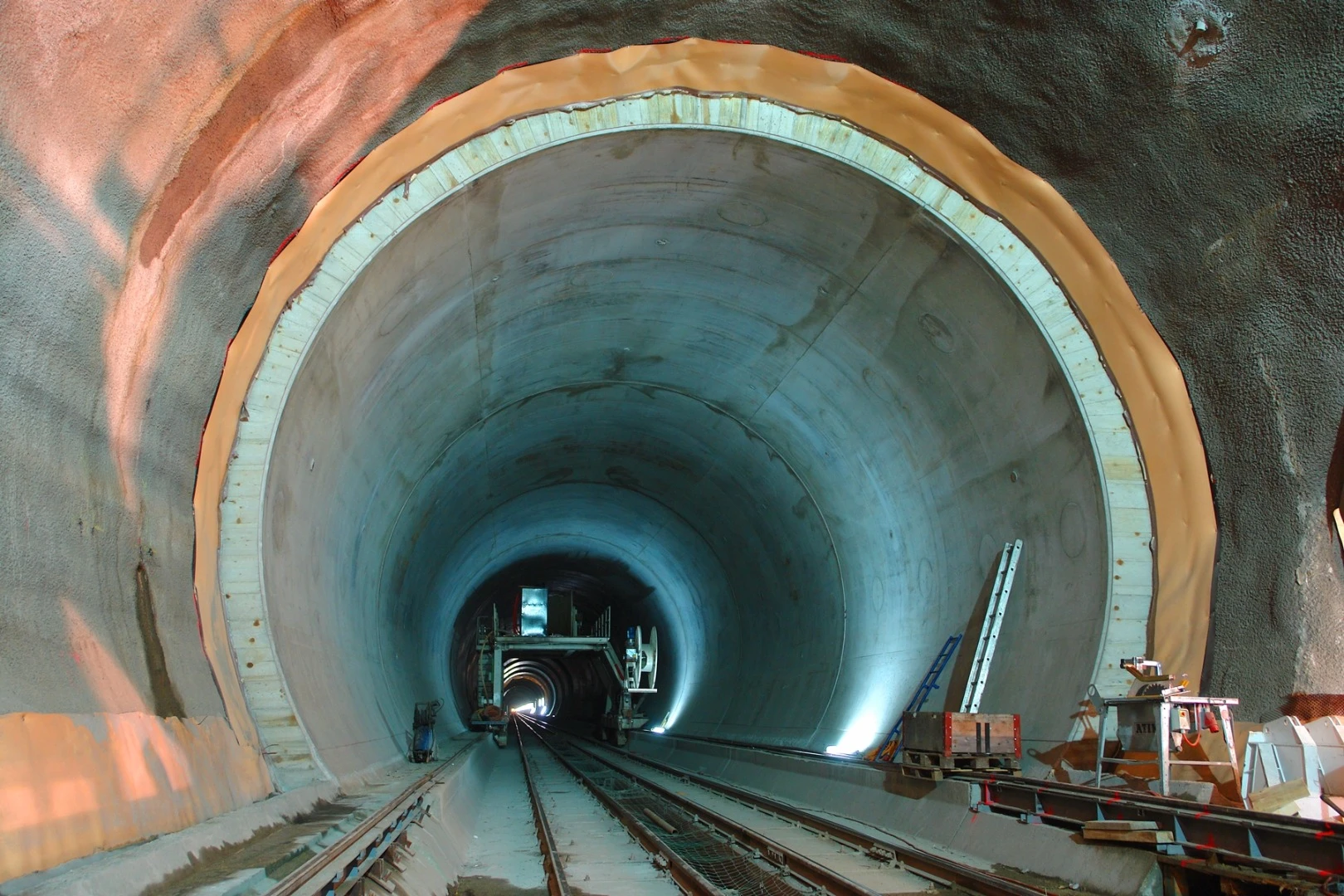 Around 80 percent of the work was carried out by tunnel boring machines, with the final 20 percent undertaken using blast methods