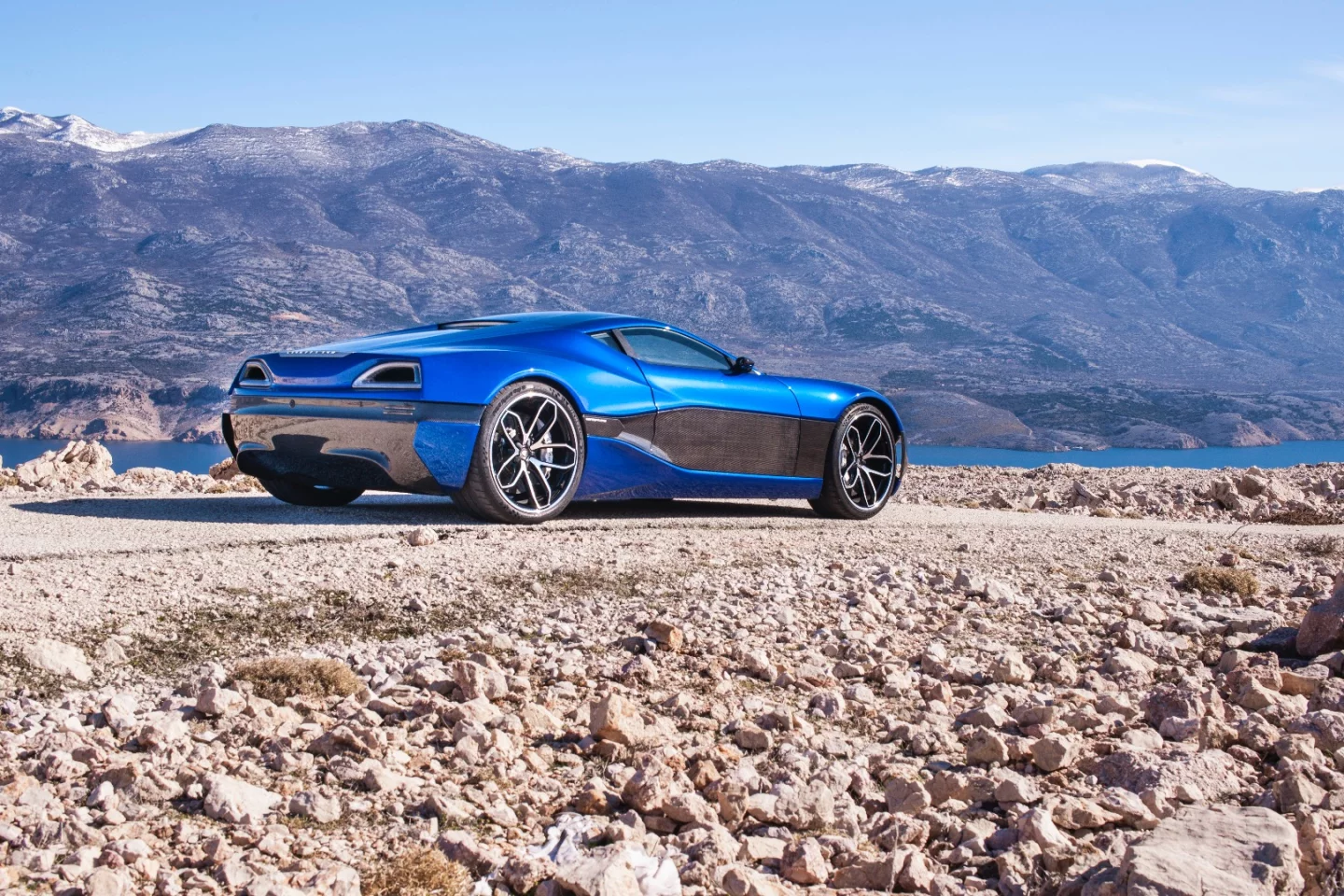 The Rimac is powered by a 1,088-hp, four-motor system with a 92-kWh battery