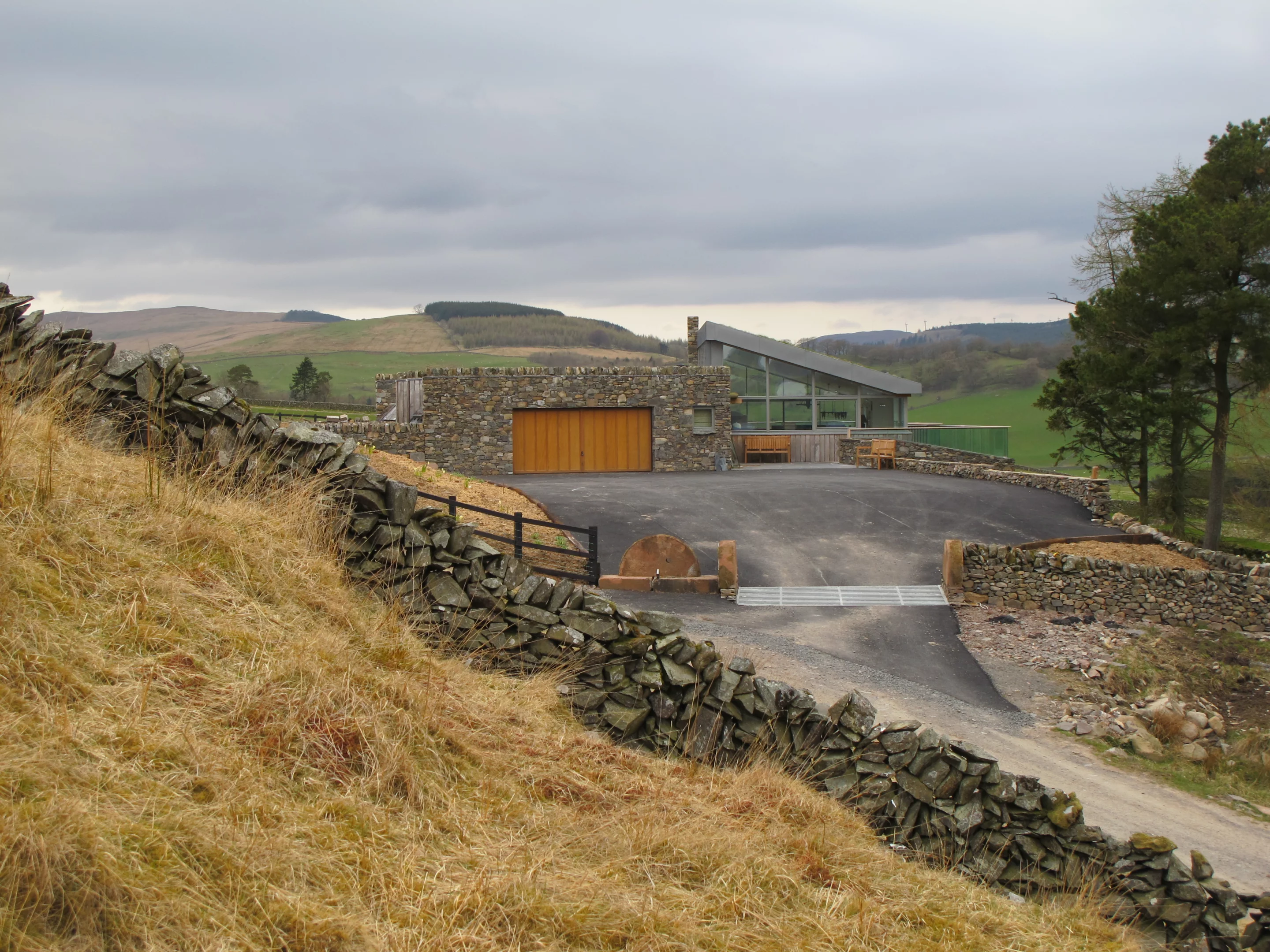 All of the house's external walls have been insulated with wool from the farm (Photo: Mark Waghorn Architects)