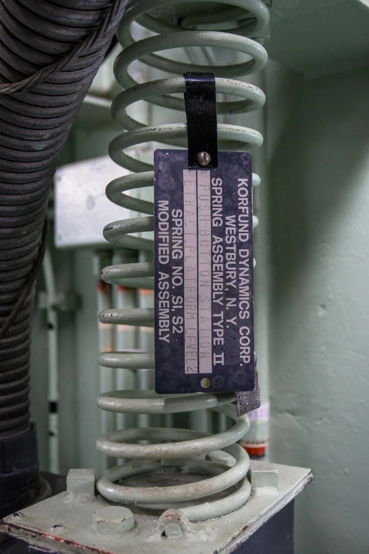 Another of the springs that protect the main control room from the shock of a nuclear explosion in the vicinity of the base