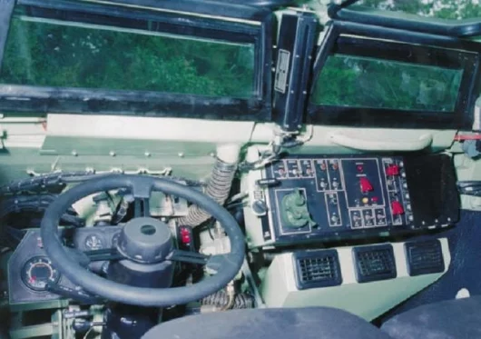 A state-of-the-art M-36 E3 day/night sight, 360-degree vision blocks, and periscopes provide superior visibility. For gunner protection, the turret basket is suspended to minimize impact from mine blasts.