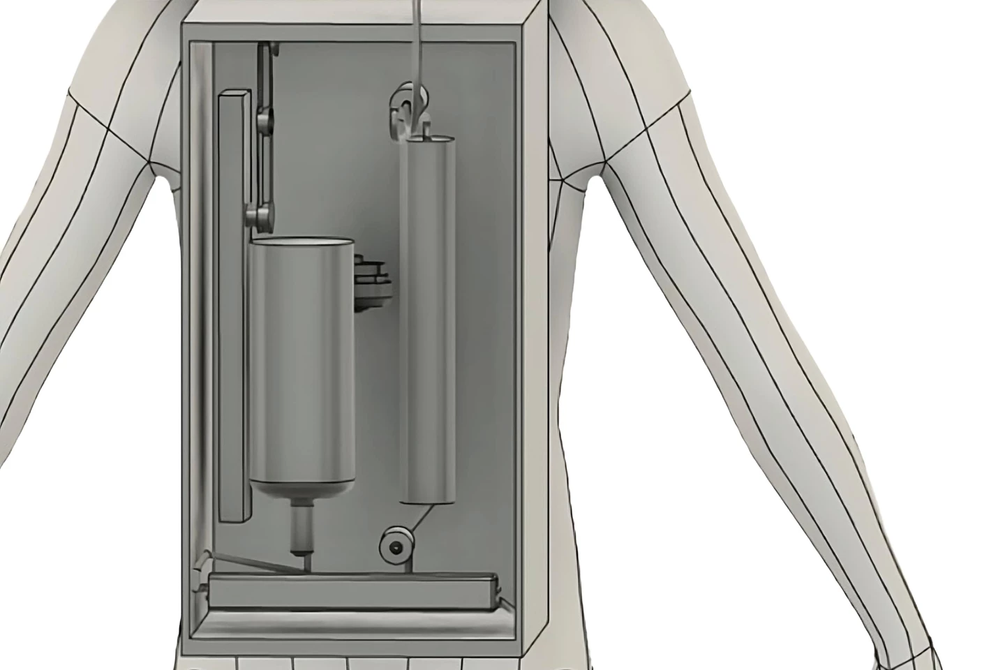 The backpack unit contains a two-step forward and reverse osmosis filtration system