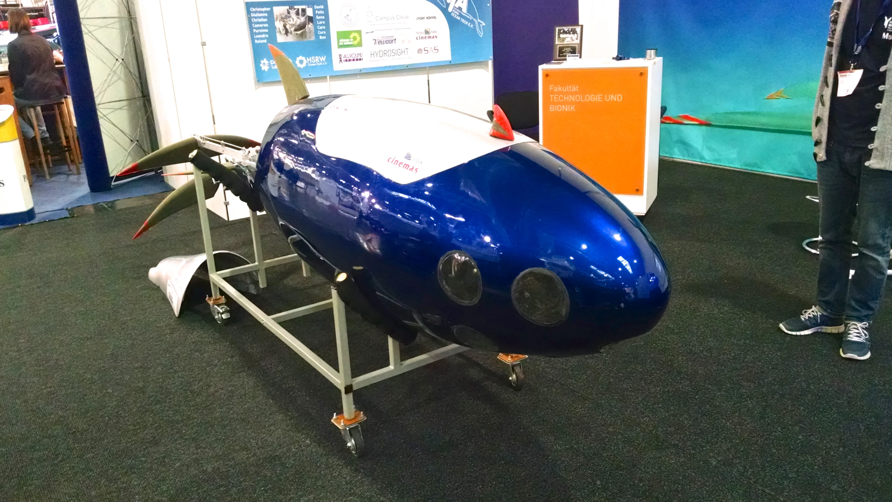 After participating in the 2014 European Submarine Races, INIA's student designers are working on tweaking the design, including looking at the possibility of adding extra gears to make the craft easier to get going underwater (Photo: C.C. Weiss/Gizmag)