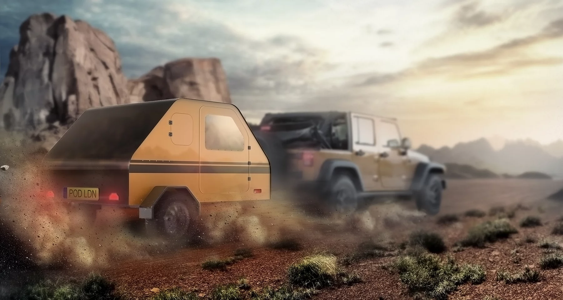 The Duffy Shelter can be adapted for transportation on a trailer