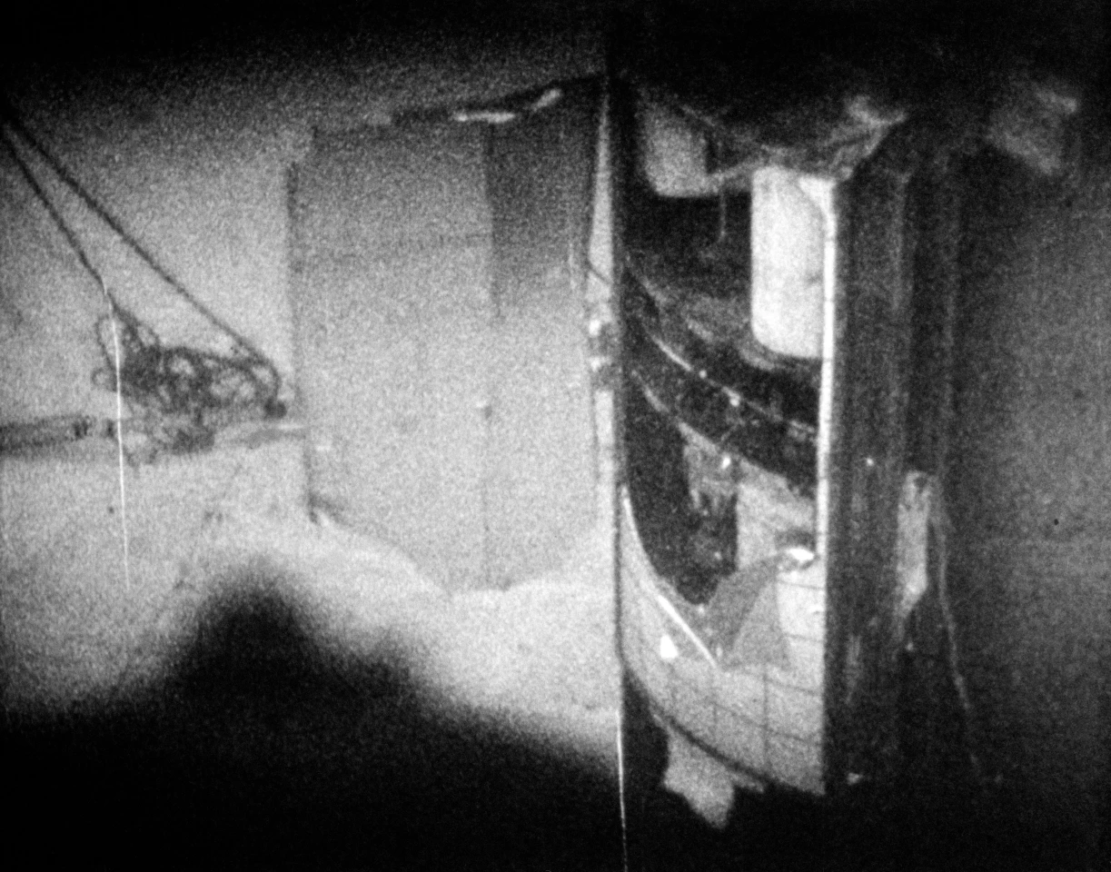Post-flight test shows how the oxygen tank explosion blew off the service module's bay panel