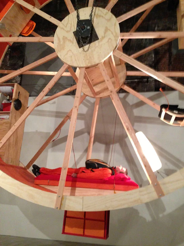 To launch the exhibit, the pair lived on the wheel, all day every day, for 10 days (Photo: Pierogi Gallery)
