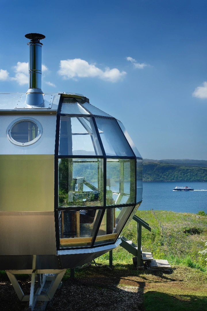 The AirShip 002 is located in the Scottish Highlands