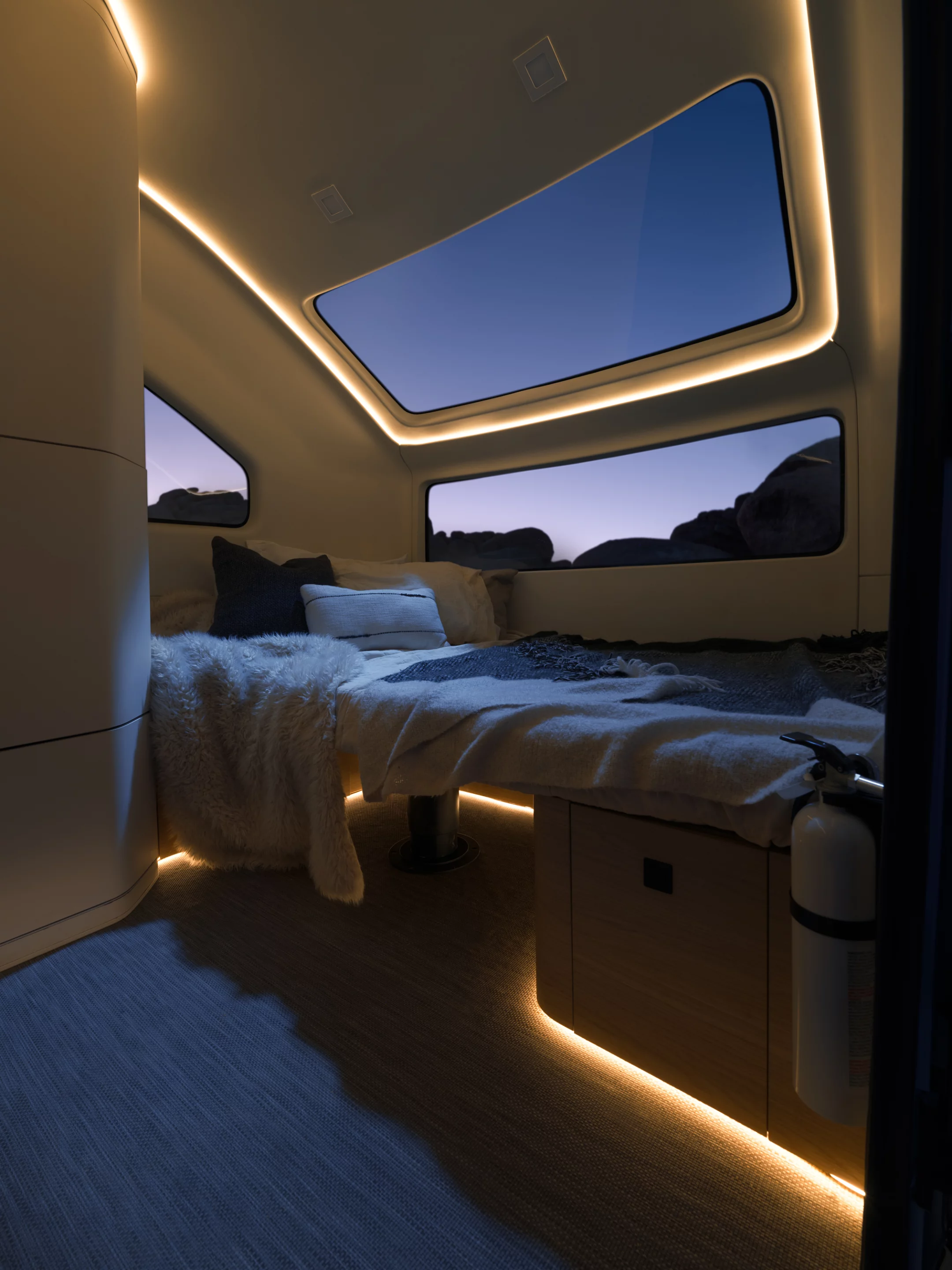 Converted 54 x 80-in dinette bed