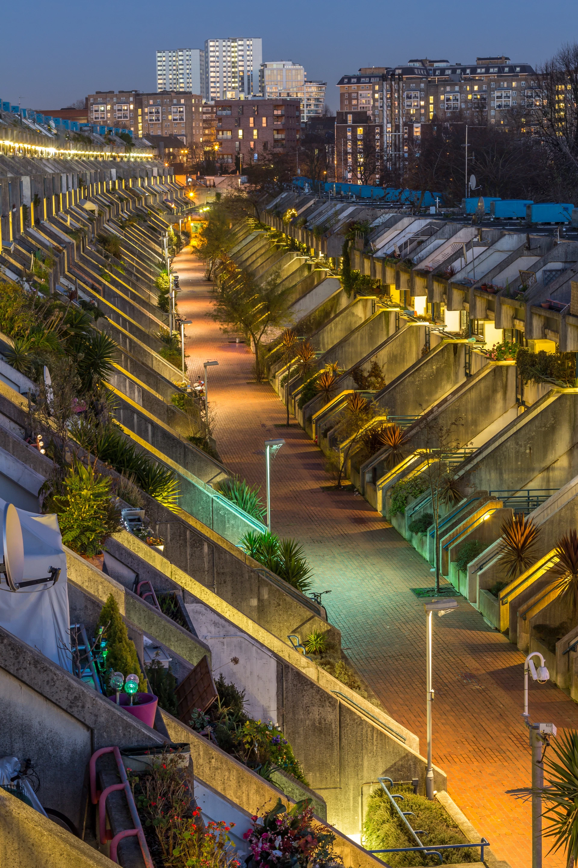 Shortlisted - Alexandra Road Estate, London. "This twilight shot was taken at the Alexandra Road Estate, also known as the Rowley Way Estate. A fine example of 70's brutalist architecture that is also grade 2 listed."