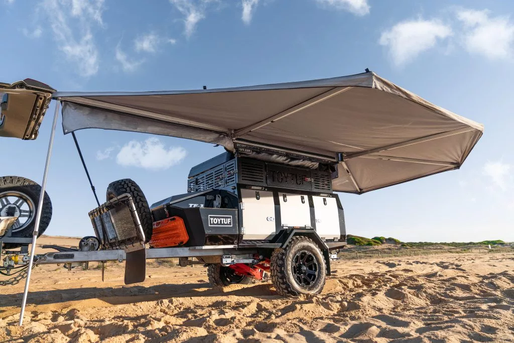 Toytuf's TF-1 features the same rugged build as the Signature Deluxe II but with additional standard equipment, including the 270-degree awning