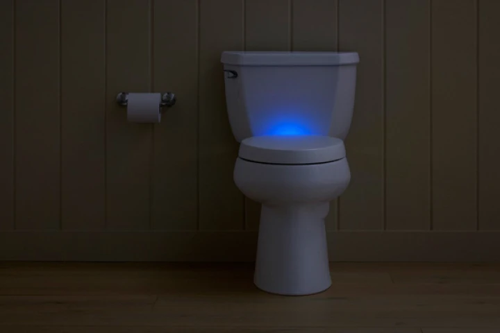 The Kohler Purefresh toilet seat also features a nightlight, but that's not its big claim to fame
