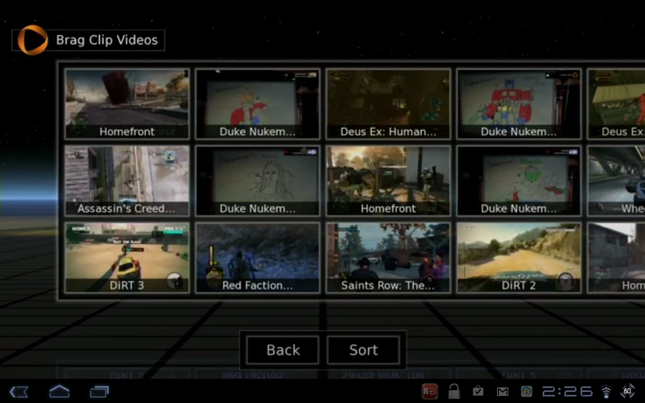 OnLive's "Brag Clips" for showing off to friends