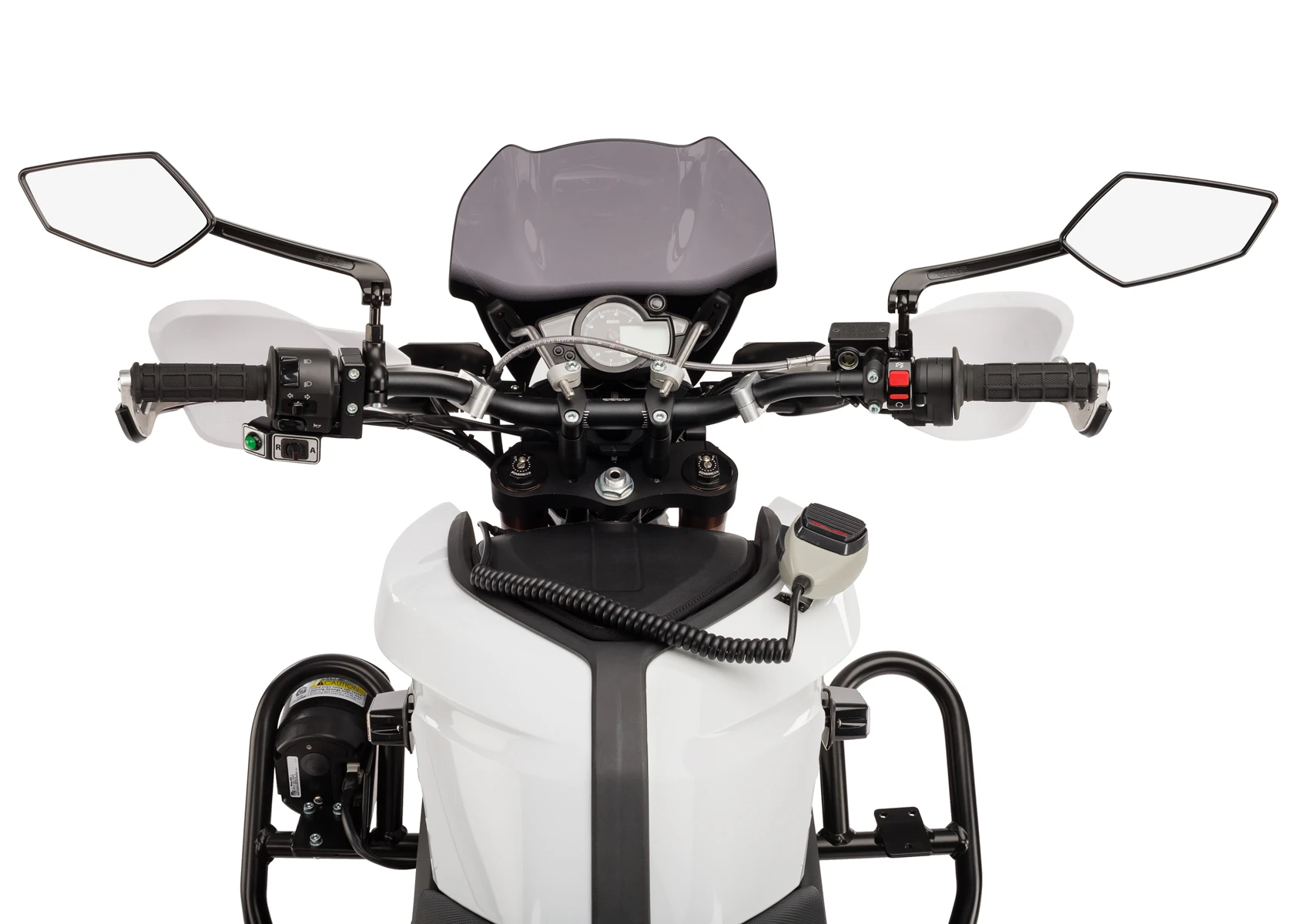 The Zero Police/Security motorcycles offer mobile device integration via Bluetooth to complement the in-dash display