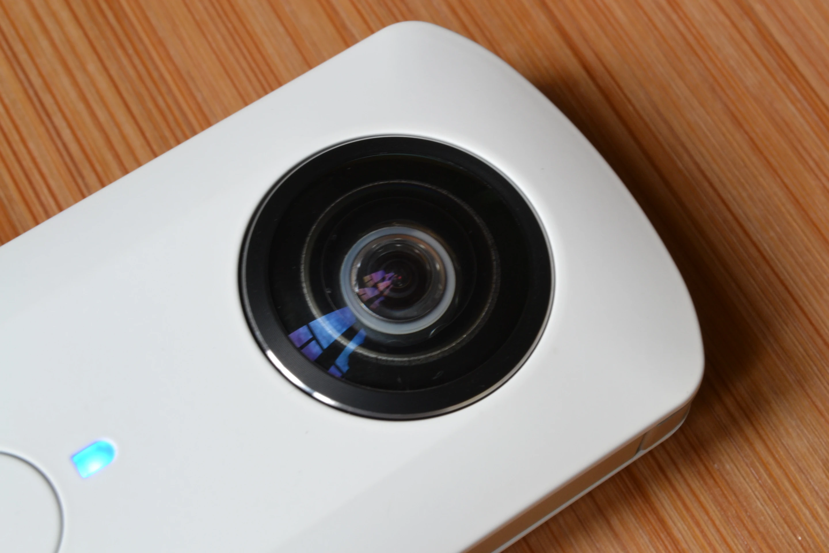 One of the Theta's two 180 degree lenses