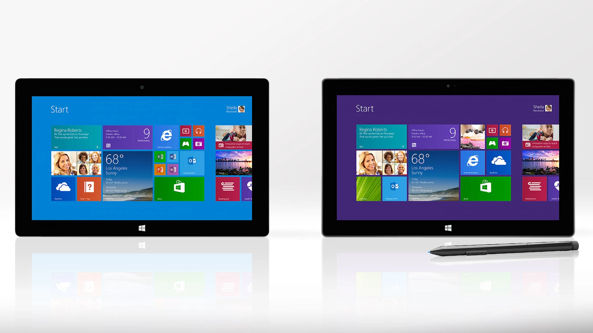 Gizmag compares the features and specs of the Microsoft Surface 2 (left) and Surface Pro 2