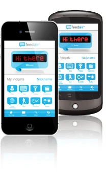 Feedair app available on Android or iPhone