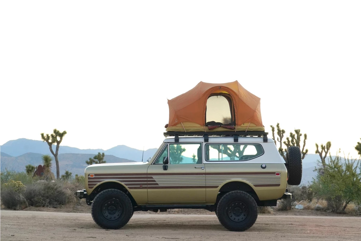 Ready for desert (or anywhere) adventure with the Rev tent mounted up high