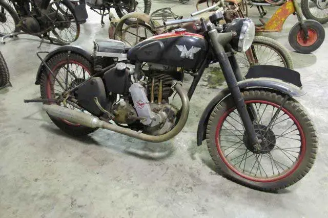 Remarkably complete Matchless G3L was originally a military bike. Some of its olive drab paint was still showing through