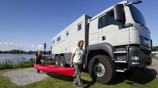 Taking the "cheap" out of cheap camping vacation, the Global XRS 7200 starts at €850,000 (photo: Messe Düsseldorf)