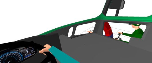 According to the researchers, the redesign of the cab could offer a 50-percent increase in field of view compared to traditional cabs