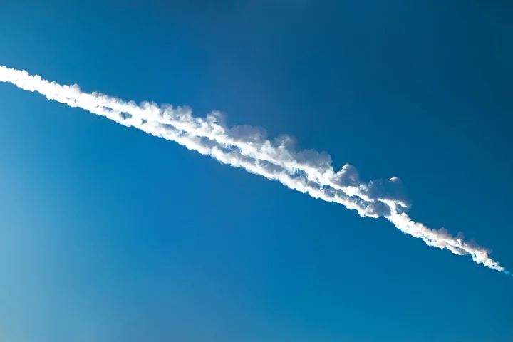 The trail of last year's headline-grabbing meteorite near Chelyabinsk, Russia (Photo: Shutterstock)