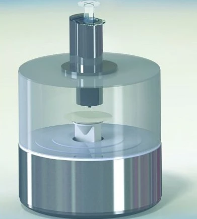 Earlier prototype of the ChocaByte 3D printer, which slightly resembles a food processor