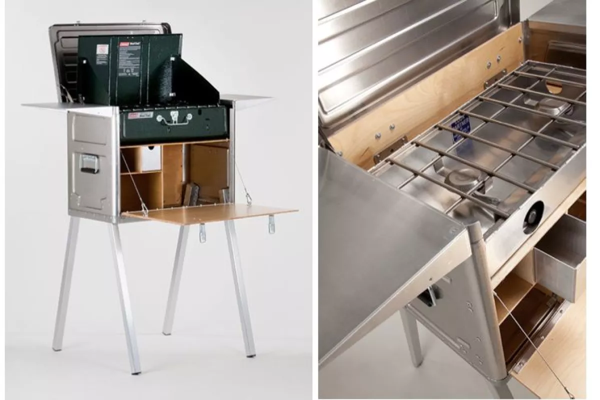 The Field Kitchen is a single unit that combines much of what is needed for cooking on camping trips (Photos: Kanz Outdoors)