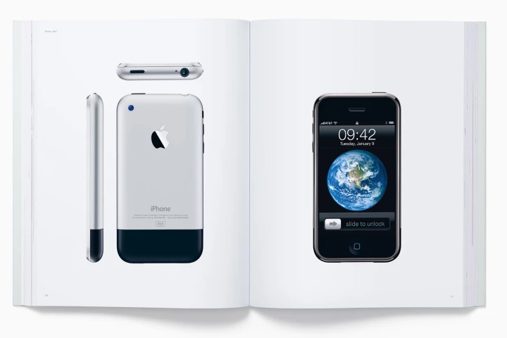 The first iPhone, as showcased in Designed by Apple in California