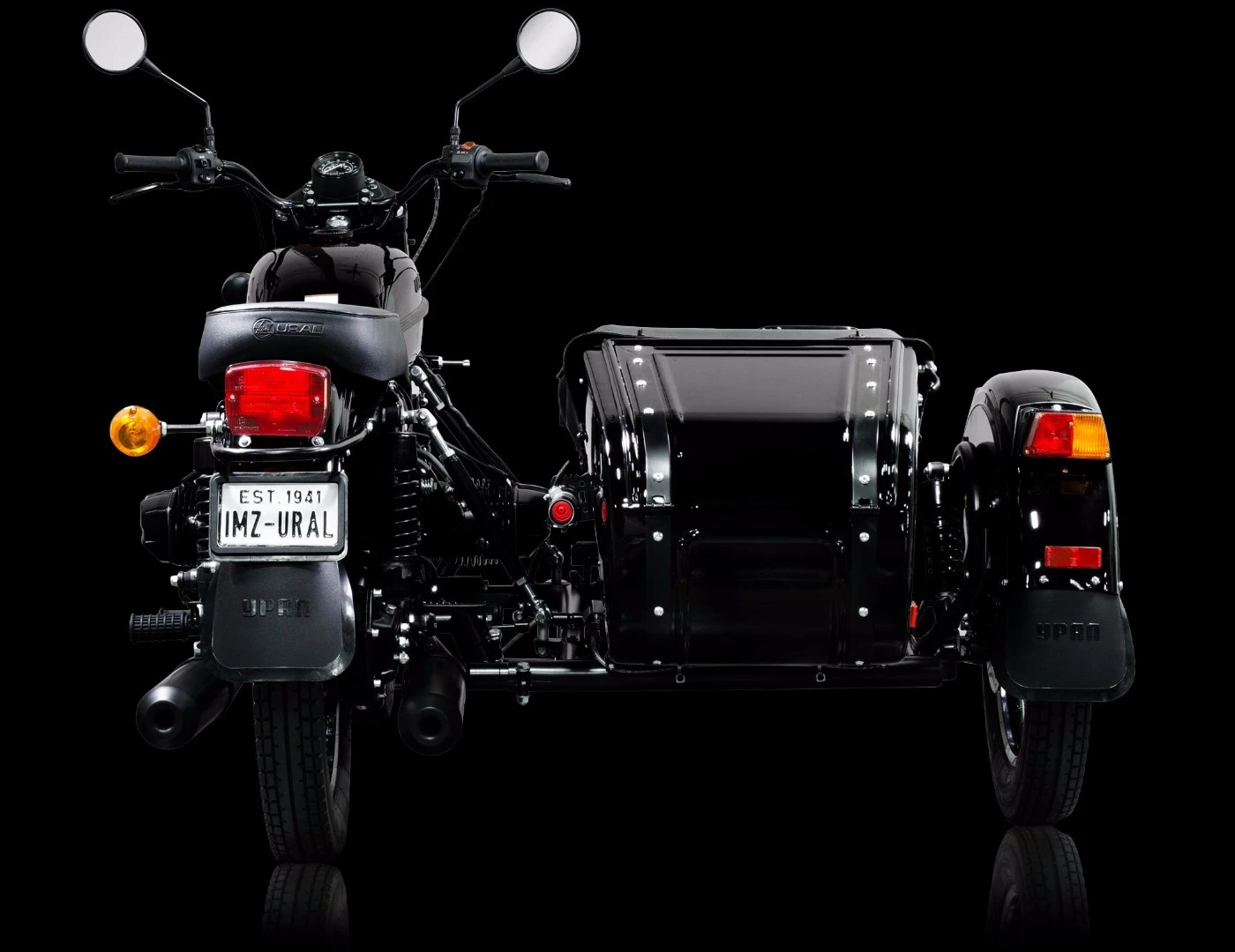 Rear view of limited edition Ural Dark Force