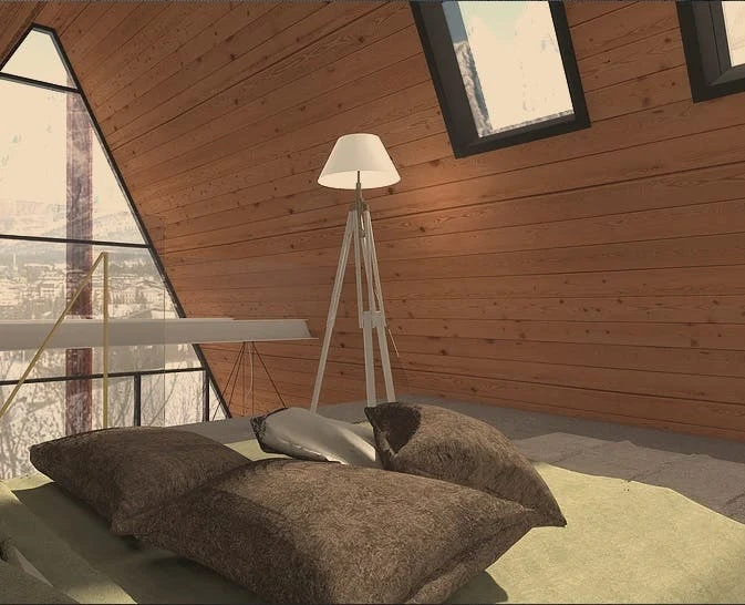 Upper level interior of the M.A.Di home