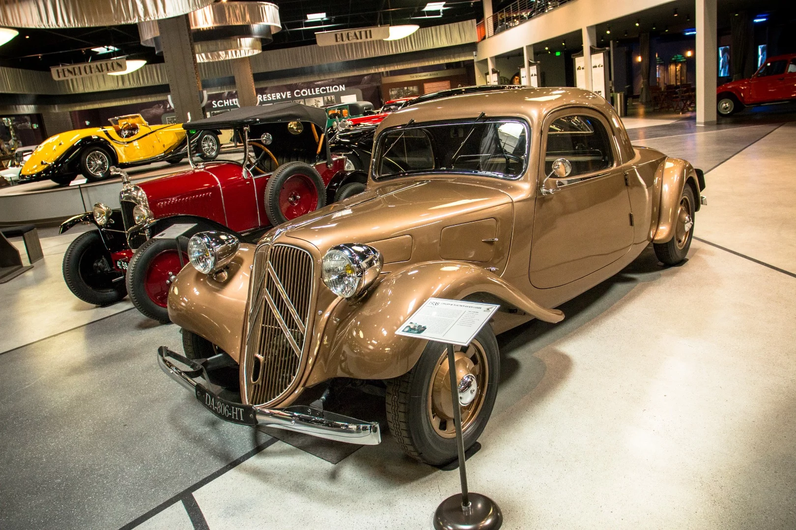 1938 Citroen 11B Traction Avant Coupe: Traction Avant is French for front wheel drive - and the 11B was the first mass-produced front-wheel drive automobile with a steel monocoque body. This fully restored beauty is the first of just 15 11Bs ever manufactured.