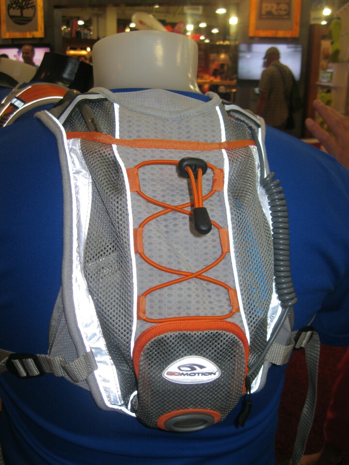 The Synergy Hydration Lightvest has storage for a 1-L bladder