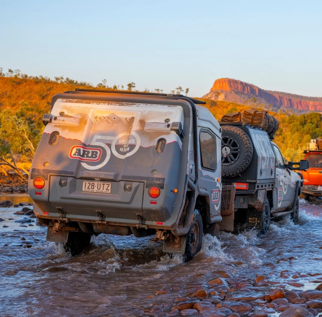 One of many remote, scenic water crossings the Earth Camper has undergone on its way to the US market