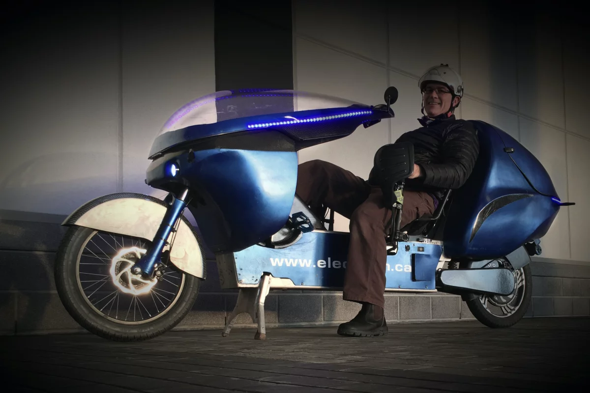 Inventor Fabrizio Cross, on the production version of the Electrom LEV