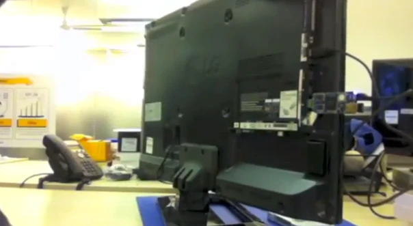 The GameStick Prototype hooked to a TV through HDMI