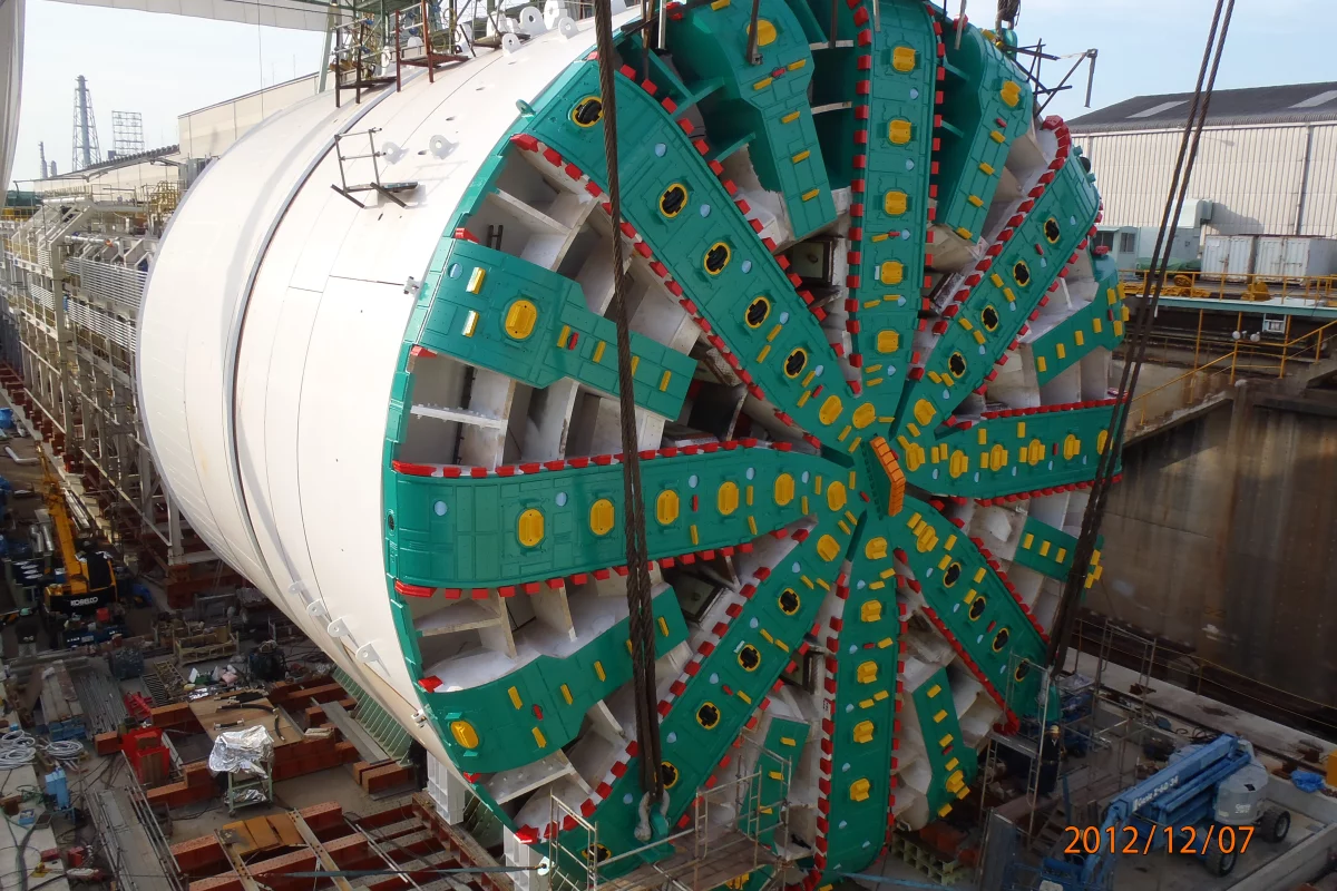 Bertha awaiting dismantling at Osaka, Japan before making its way to Seattle (Image: WSDOT)