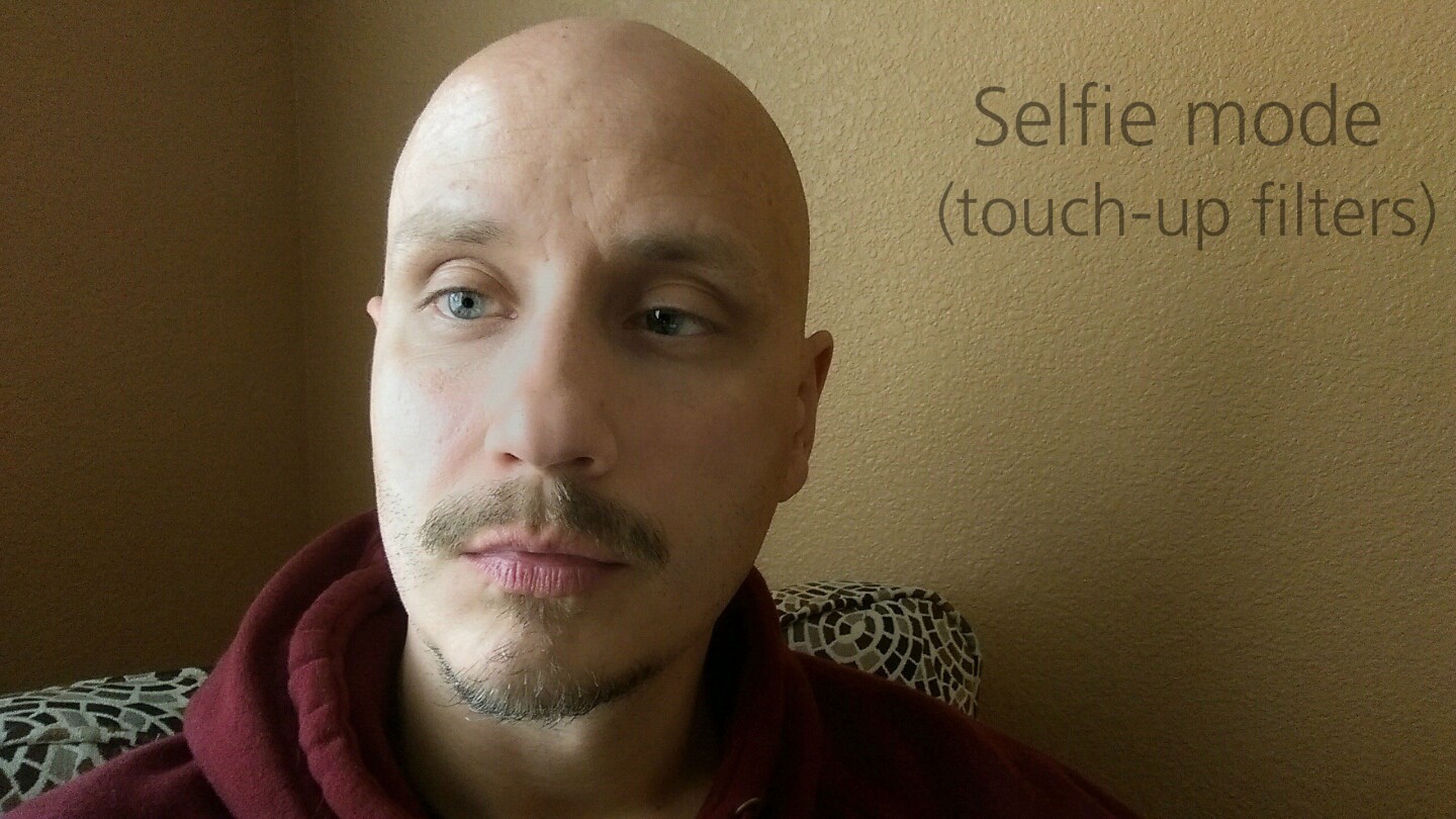 The same shot with some of the One's touch-up effects applied