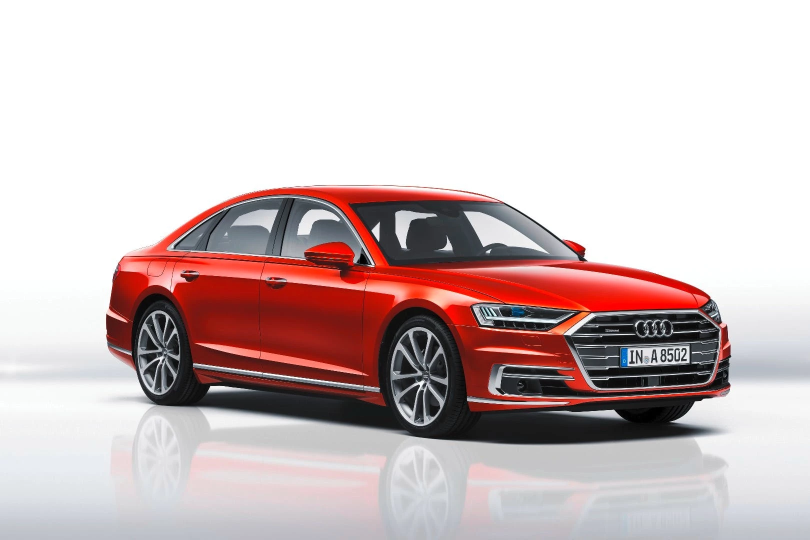 The A8 uses radar, laser and cameras to perceive the world around it