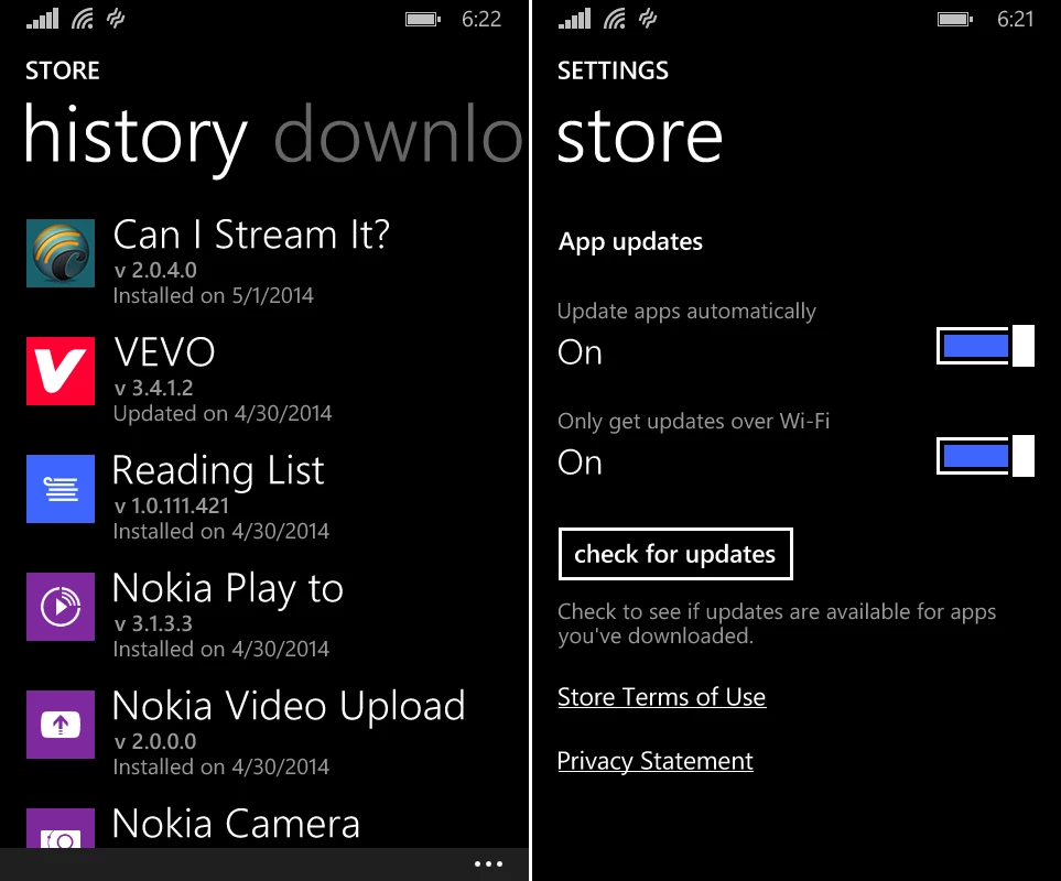 Apps are automatically updated by default