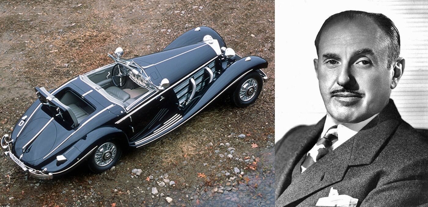 The 540 K Special Roadster once owned by movie mogul Jack Warner set a new auction record for a Special Roadster when it sold for $3,630,000 in 2002. Much more detail on the car is available on the site of Paul Russell and Company