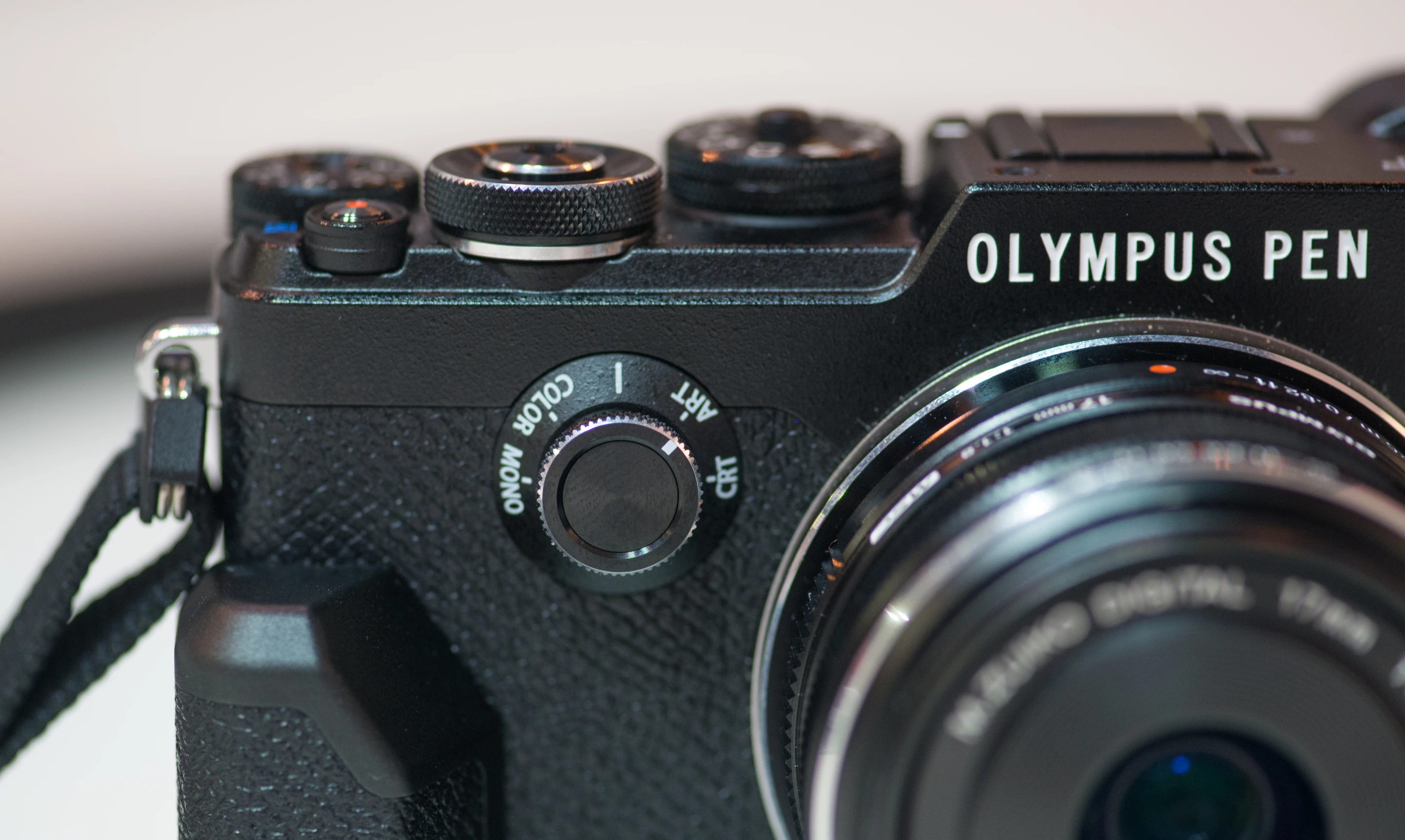 The creative dial on the front of the Olympus PEN-F make selecting filters easy