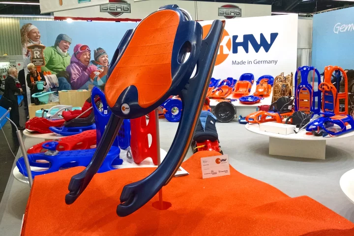 KHW shows its new desert toboggan at the 2015 Nuremberg International Toy Fair (Spielwarenmesse) (Photo: C.C. Weiss/Gizmag)