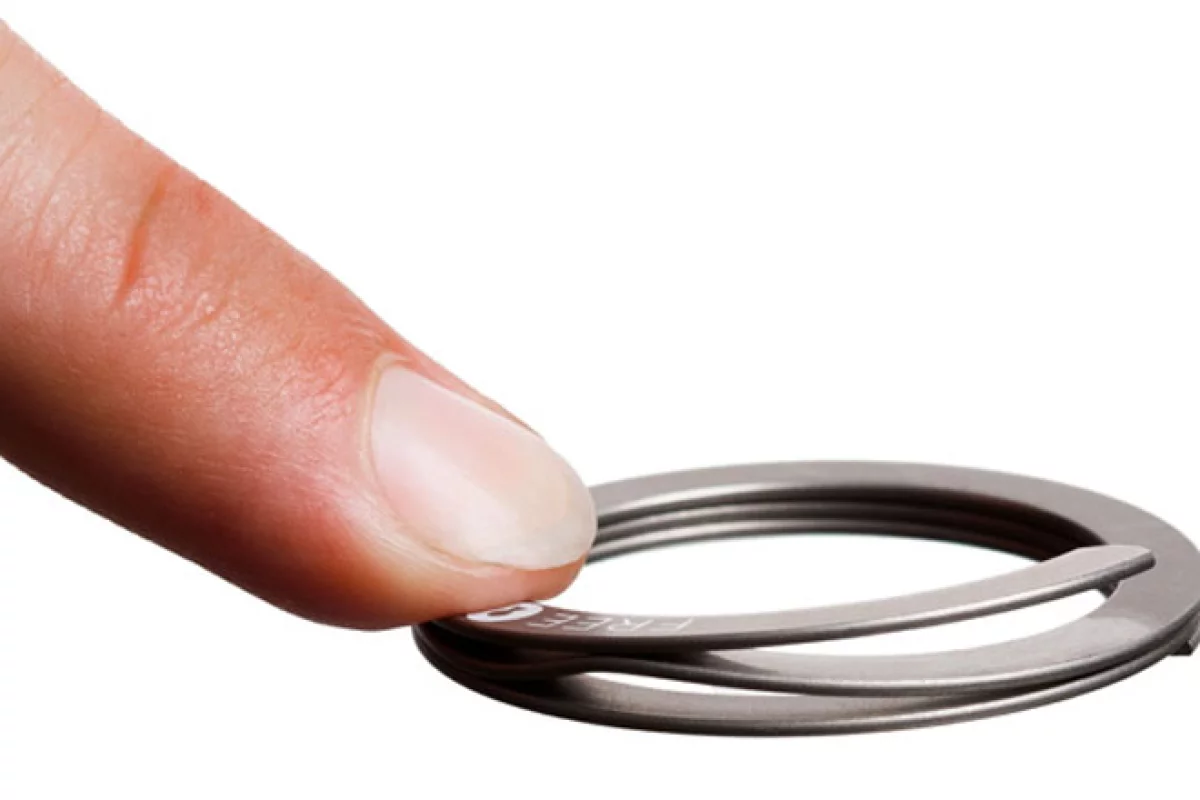 The Freekey keyring opens with a push