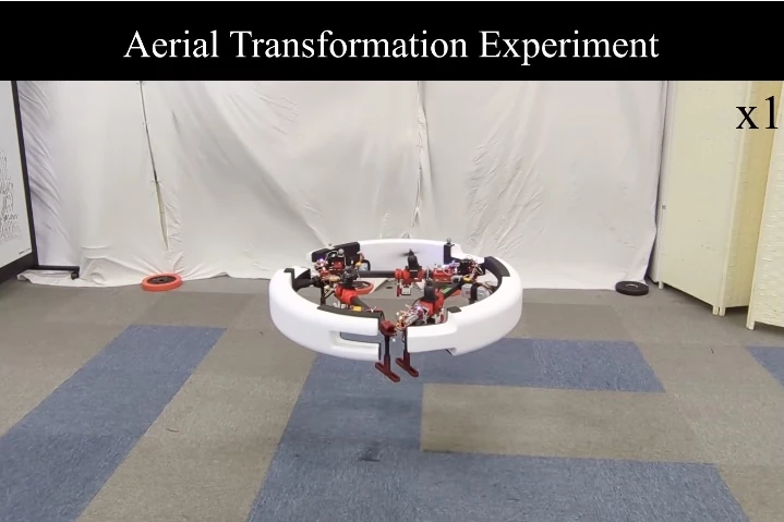 The Delta drone in flight mode