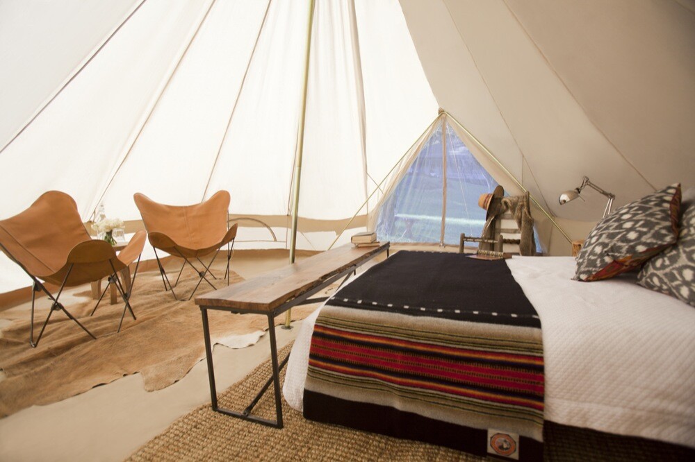 If it wasn't for the canvas walls, you'd forget you were outside (Photo: Mel Barlow)