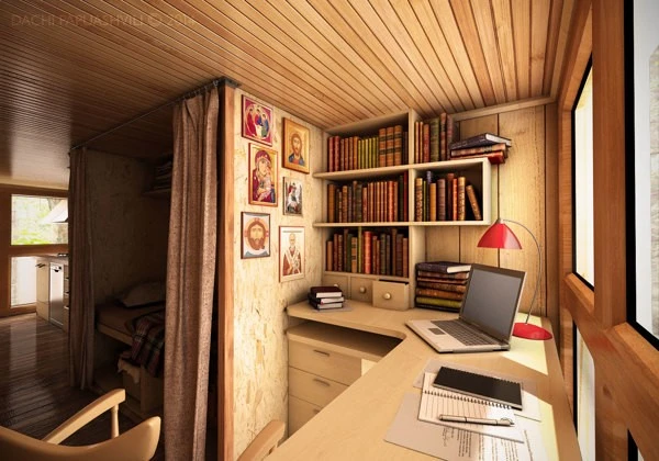 The Skit comprises three very snug floors measuring 4 sq m (43 sq ft), and a fourth, larger floor, measuring 12 sq m (130 sq ft) (Image: Dachi Papuashvili)