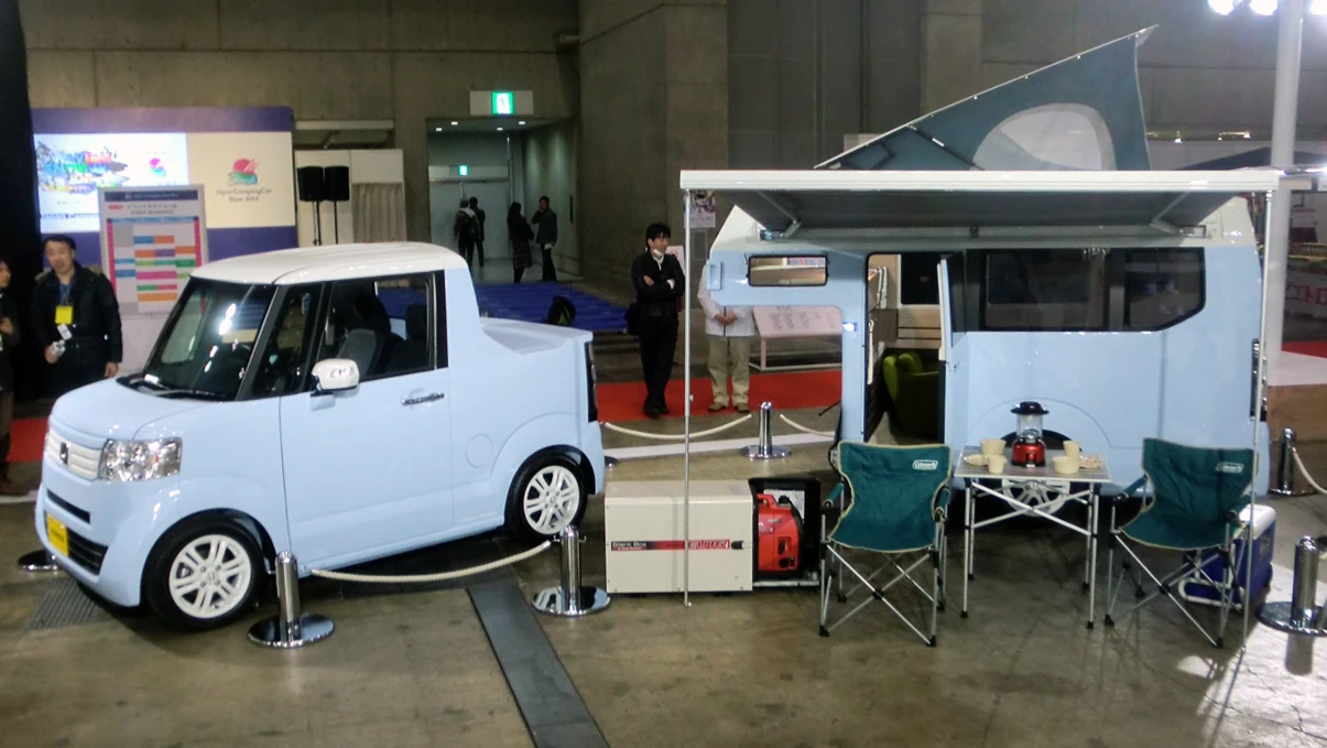 Honda's N-Truck and N-Camp concepts on display at the 2015 Japan Camping Car Show in Tokyo (Photo: Stephen Clemenger/Gizmag.com)