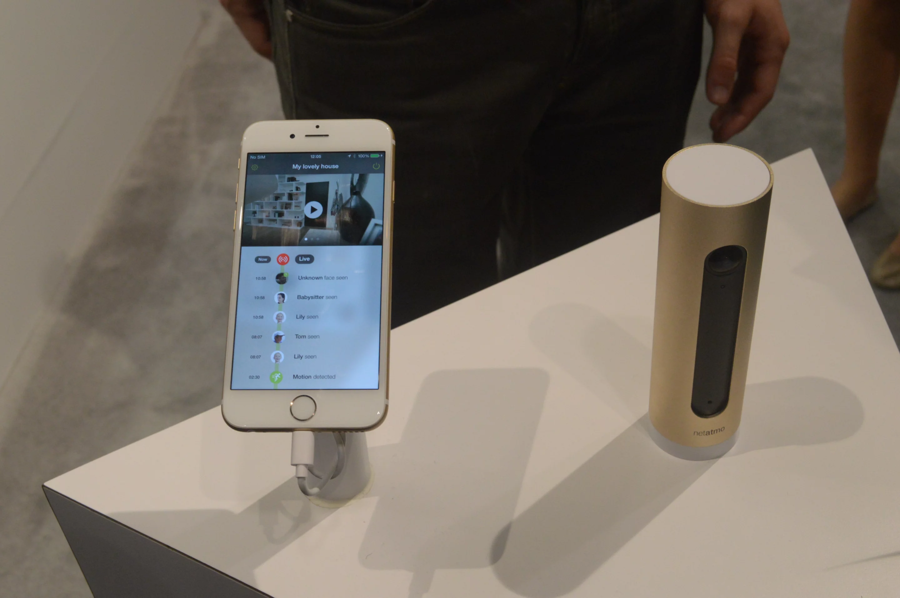 The Netatmo Welcome, seen here at CES 2015, is a home security camera that recognizes the people who live there (Photo: C.C. Weiss / Gizmag)